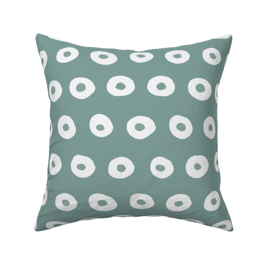 Dots with dots light gray green - large