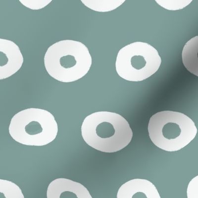 Dots with dots light gray green - large