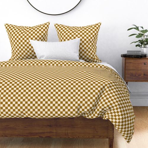 Checkerboard - Gold + Ivory - Warm Neutrals