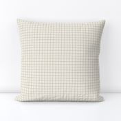 Minimal hand-drawn grid lines - Fika Coordinate - artichoke green on  linen white - medium