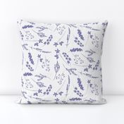 Neutral Botanical Meadow Toile//Lavender