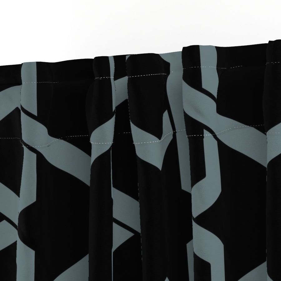 Hebron Geometric Black and Slate Large