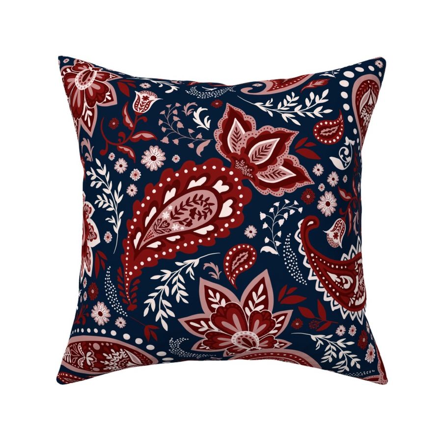 Red Navy Soma Paisley