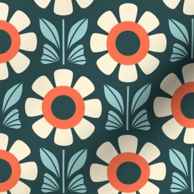 2521 E Medium - retro daisies