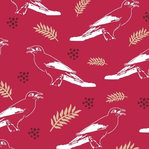 Bird in viva magenta