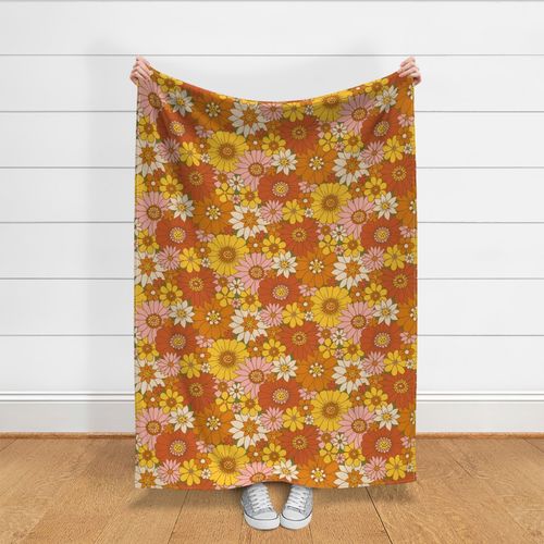 60s Retro Daisy Floral - Large