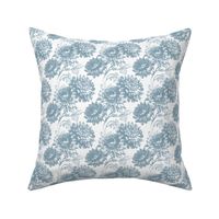 Antique Chrysanthemum Toile in Light French Blue - Coordinate