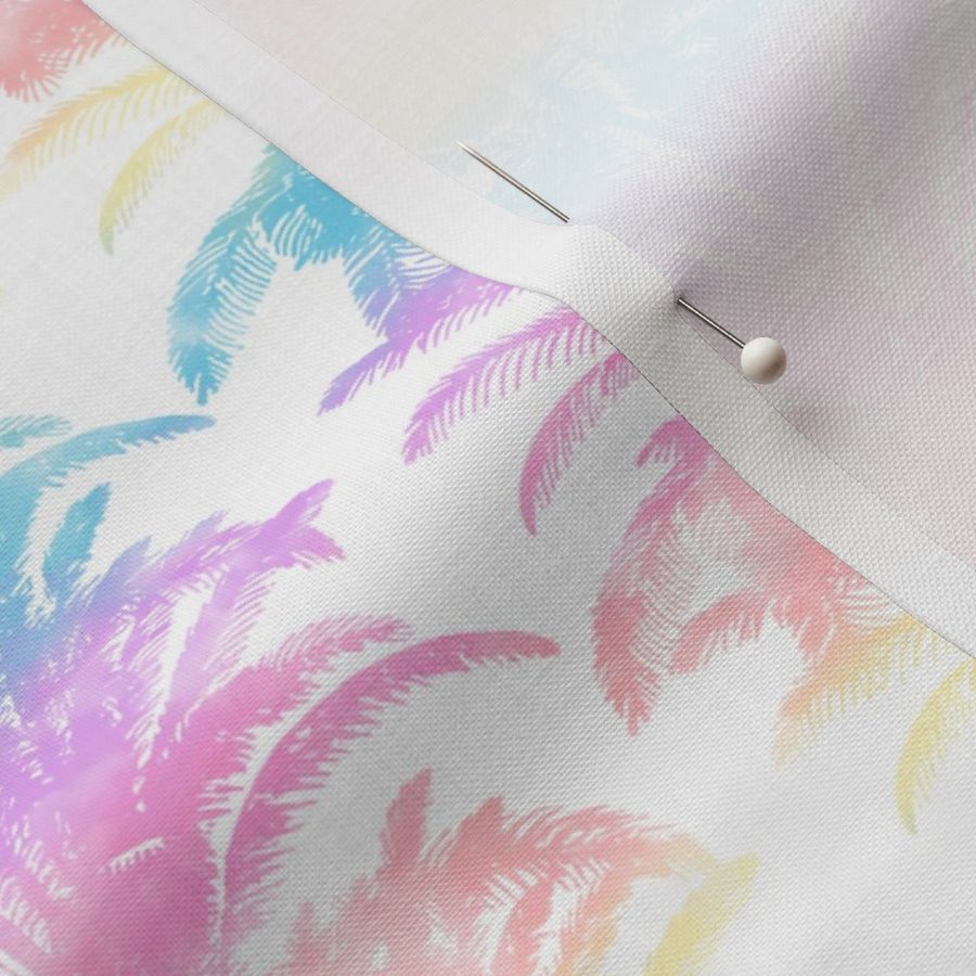 Miami Palm Trees Rainbow Print