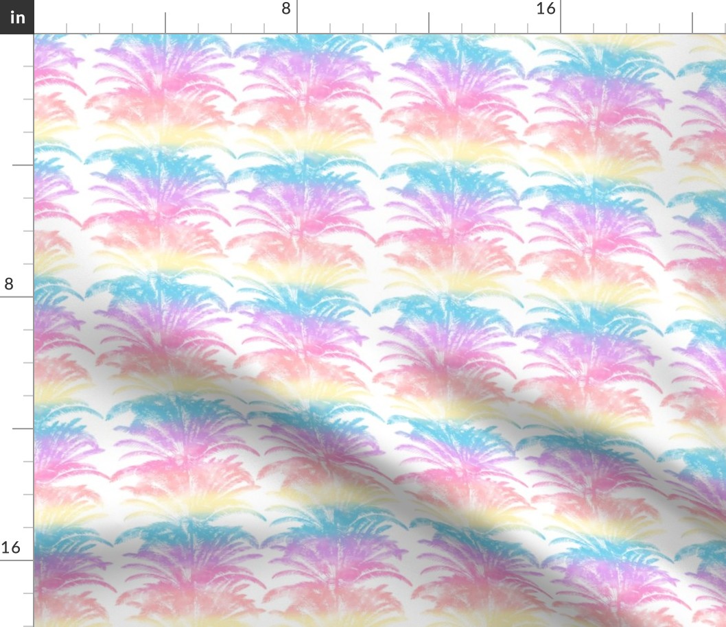 Miami Palm Trees Rainbow Print