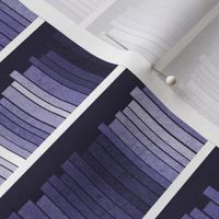 Small scale // Rainbow books // monochromatic violet background white bookshelf