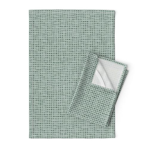 hand-drawn woven texture  // mint green and sea foam green