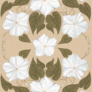 Moonflowers - Natural Beige