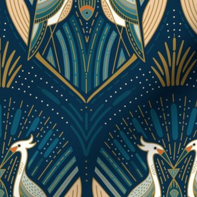 Art Deco Herons | med.