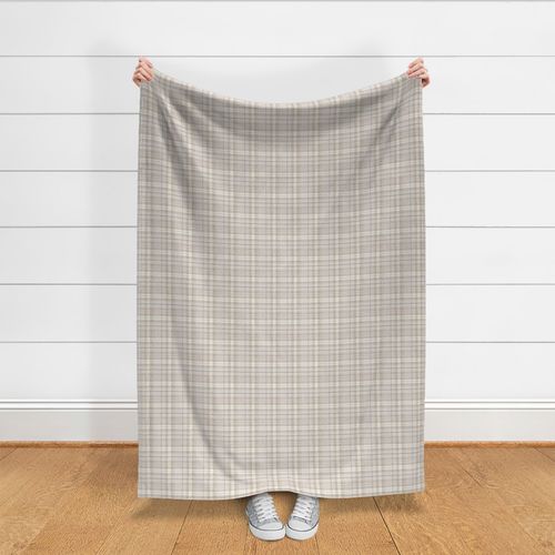 (small scale) neutral fall plaid -  grey stripe  -  C23