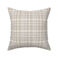 (small scale) neutral fall plaid -  grey stripe  -  C23