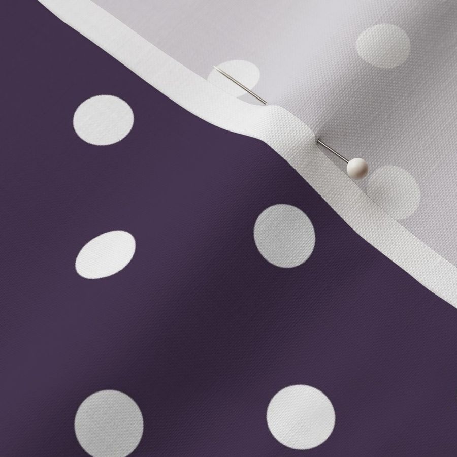 29 Plum- Polka Dots- 1/2 inch- Petal Solids Coordinate- Polka Dot Wallpaper- Purple- Violet- Halloween