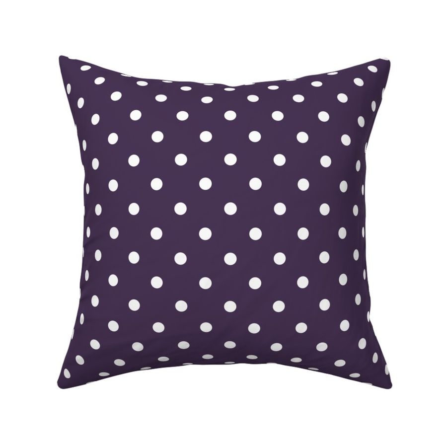 29 Plum- Polka Dots- 1/2 inch- Petal Solids Coordinate- Polka Dot Wallpaper- Purple- Violet- Halloween