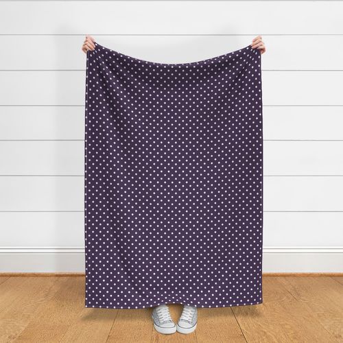 29 Plum- Polka Dots- 1/2 inch- Petal Solids Coordinate- Polka Dot Wallpaper- Purple- Violet- Halloween