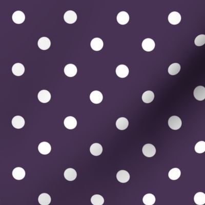 29 Plum- Polka Dots- 1/2 inch- Petal Solids Coordinate- Polka Dot Wallpaper- Purple- Violet- Halloween