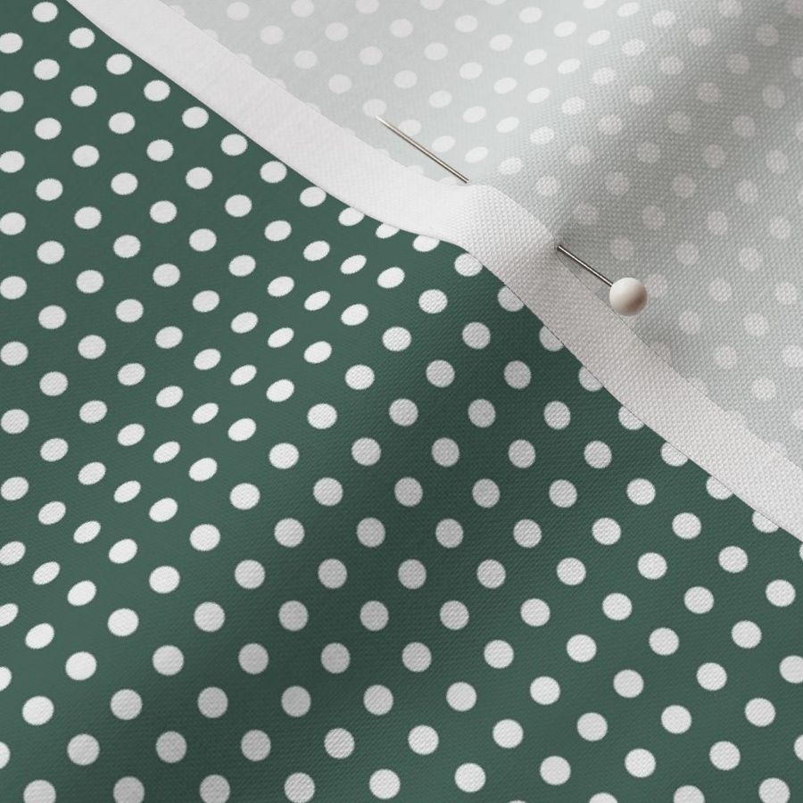 36 Pine- Polka Dots on Grid- 1/8 inch- Petal Solids Coordinate- Dark Green Wallpaper- Teal Green- Gray- Pine- Muted Green- Forest- Neutral Green- Christmas