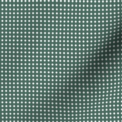 36 Pine- Polka Dots on Grid- 1/8 inch- Petal Solids Coordinate- Dark Green Wallpaper- Teal Green- Gray- Pine- Muted Green- Forest- Neutral Green- Christmas