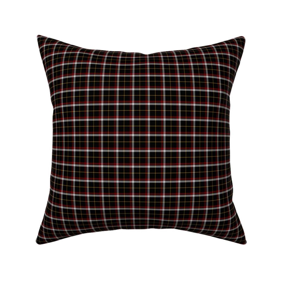 Tiny Scottish Clan Black Tartan Plaid