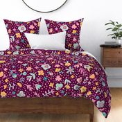 Floral Dollhouse (Large) - Mulberry