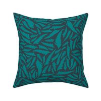 Lg Tossed Palapalai in Dark Turquoise, Pulelehua Palapalai Steady Blues Collection