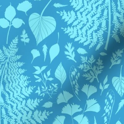 Cyanotype Garden (light blue)