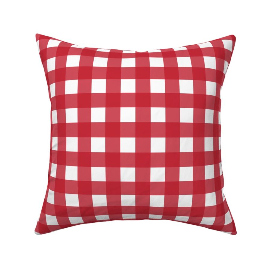 Medium scale red gingham - red and white check - 6 inch repeat