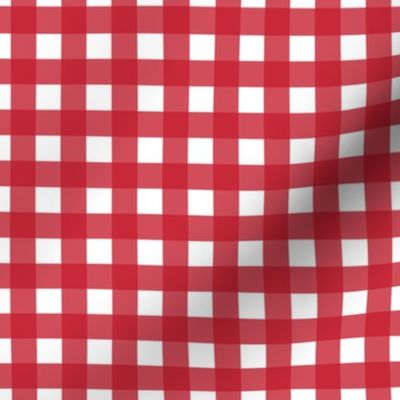 Small scale red and white gingham - red and white check - 3 inch repeat