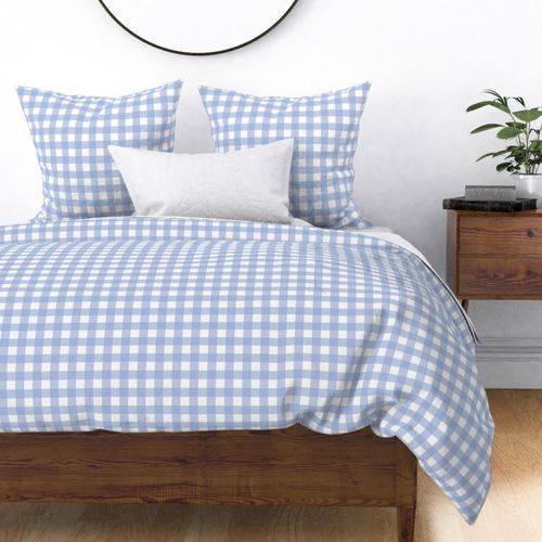 Medium scale sky blue gingham -  6 inch repeat