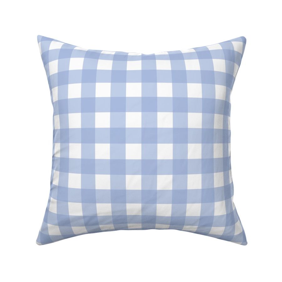 Medium scale sky blue gingham -  6 inch repeat