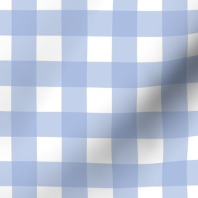 Medium scale sky blue gingham -  6 inch repeat