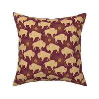 Bison - 6" medium - golden and burgundy 