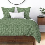 Victorian Floral Damask - green