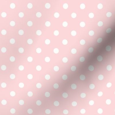 Dark Dotty: Light Millennial Pink Polka Dot, Light Pink Dotted