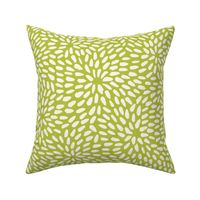 Bohemian Texture - Hand Drawn Shapes on Lime Green / Large