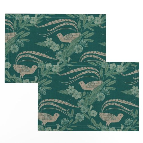 Lyrebird Garden {Teal} medium