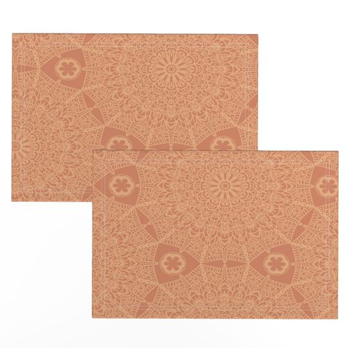 Sweet Summer Lace Mandalas-Burning Sand Orange-Art Nouveau Palette-XL Scale