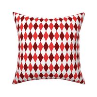 harlequin diamond red maroon white medium