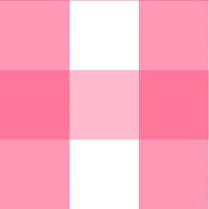 pink gingham - large