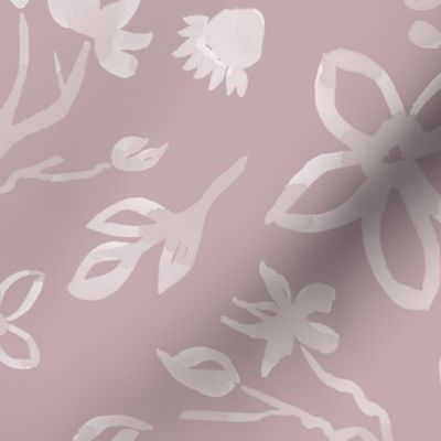 Pale Lychee Magnolia (Half Colour) - Large Pattern