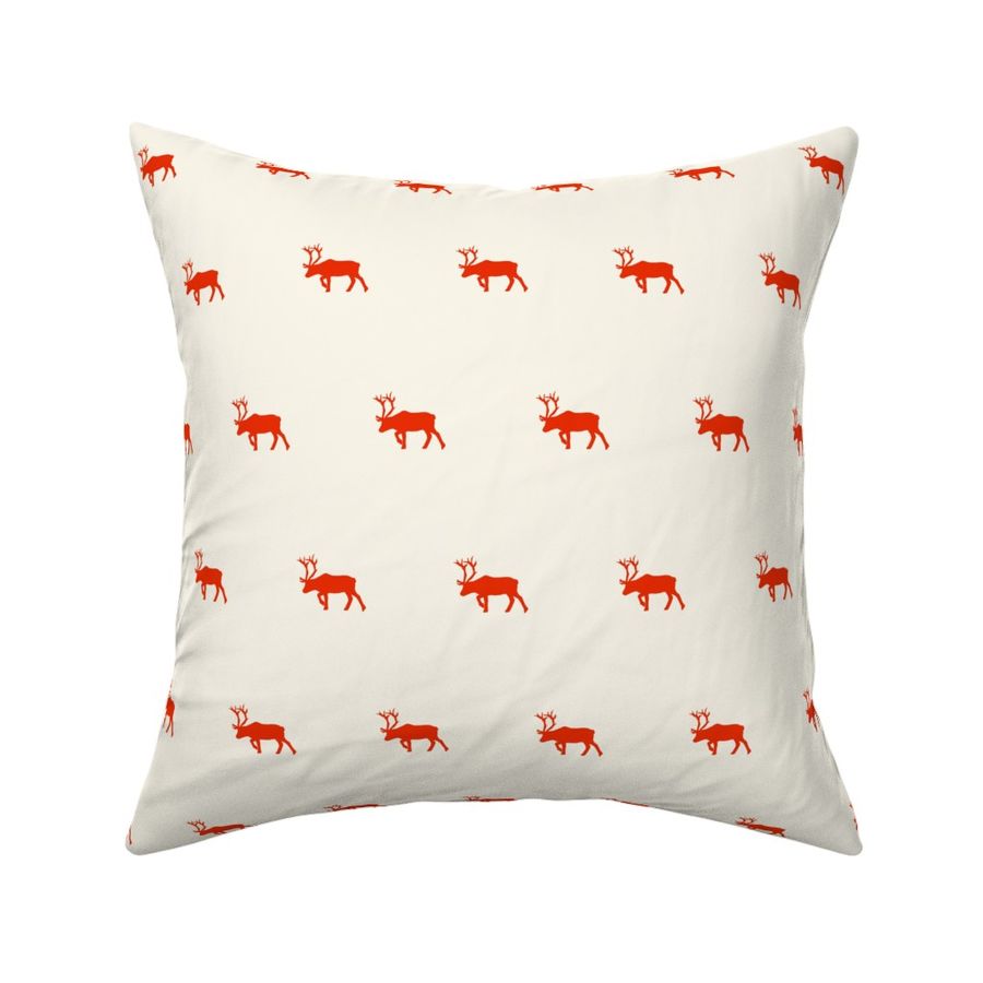 Small Preppy Christmas Reindeer Red and White