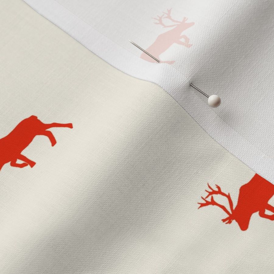 Small Preppy Christmas Reindeer Red and White