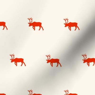 Small Preppy Christmas Reindeer Red and White