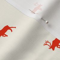 Small Preppy Christmas Reindeer Red and White