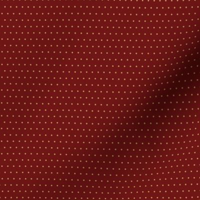 6" Mini Gold Polka Dot on Crimson Burgundy by Audrey Jeanne