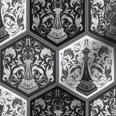 Hexagonal Chess - Black & White