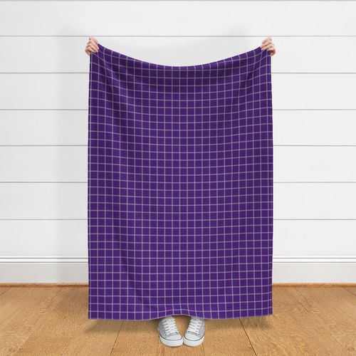 Purple and Gray Checkered Windowpane Plaid